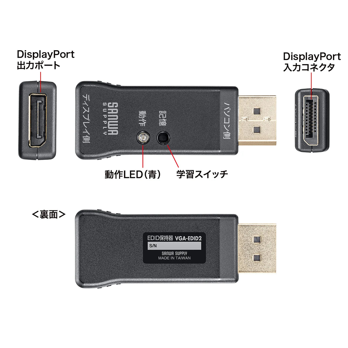 EDID holder (for DisplayPort) VGA-EDID2