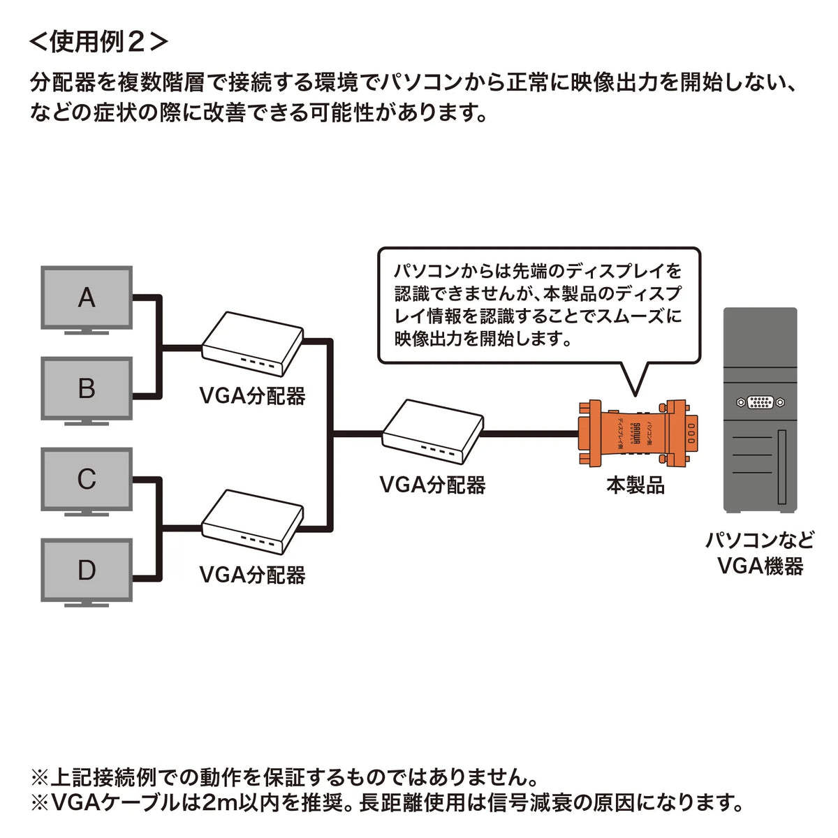EDID保持器(VGA用) VGA-EDID3