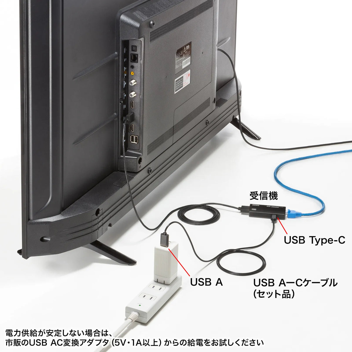 USB Type C-HDMI変換エクステンダー(4K対応） VGA-EXHDC