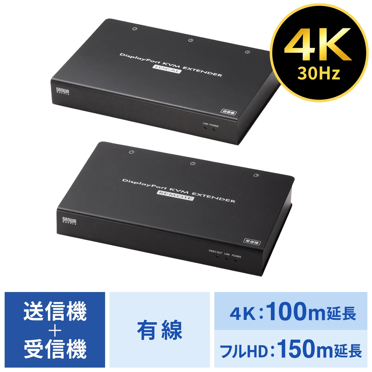 KVM Extender (for DisplayPort and USB) VGA-EXKVMDPU