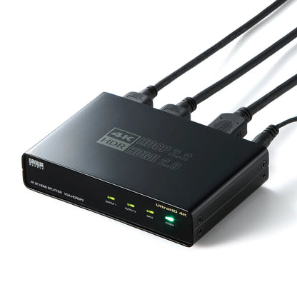 4K/60Hz HDR compatible HDMI splitter (2-way) VGA-HDRSP2