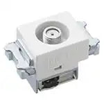 WCS3013CW Advanced Series Recessed High-Shielding Home TV Terminal (Current-Passing Type) (10-3224MHz) (Ceramic White)