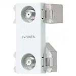 WCS3624CW Advanced Series Recessed Highly Shielded TV Terminal, 2-Terminal (10-3224MHz) (with Filter) (Ceramic White)