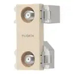 WCS3624F Recessed Highly Shielded TV Terminal, 2 Terminals (10-3224MHz) (with Filter) (Beige)