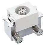 WCS4811CW Advanced Series Recessed High-Shield TV Outlet for Wiring (Current-Passing Type) (10-3224MHz) (Ceramic White)