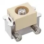 WCS4811F Recessed High-Shield TV Outlet for Wiring (Current-Passing Type) (10-3224MHz) (Beige)