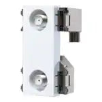 WCS4821CW Advanced Series Recessed High-Shield TV Outlet, 2-Terminal, for Wiring (Current-Passing Type), 10-3224MHz, Ceramic White