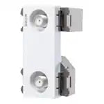 WCS4822CW Advanced Series Recessed Highly Shielded TV Outlet, 2-Terminal (Current Passing Type), 10-3224MHz, Ceramic White