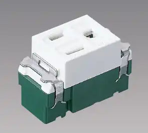 WN1101CW Advance Recessed Grounded Outlet (Ceramic White)