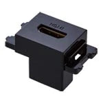 SO-STYLE WND1201MB – In-Wall / Flush-Mount AV HDMI Outlet (Straight Type) – Matte Black