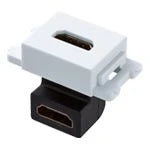 SO-STYLE WND1211MCW – In-Wall / Flush-Mount AV HDMI Outlet (Right-Angle Type) – Matte Ceramic White