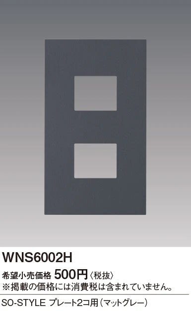 SO-STYLE WNS6002H – Wall Plate (2-Gang) – Matte Gray