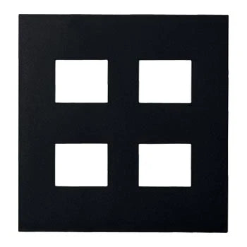 SO-STYLE WNS6004B – Wall Plate (4-Gang: 2+2 Configuration) – Matte Black