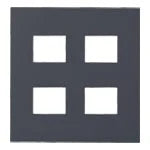 SO-STYLE WNS6004H – Wall Plate (4-Gang: 2+2 Configuration) – Matte Gray