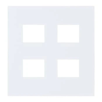 SO-STYLE WNS6004W – Wall Plate (4-Gang: 2+2 Configuration) – Matte White