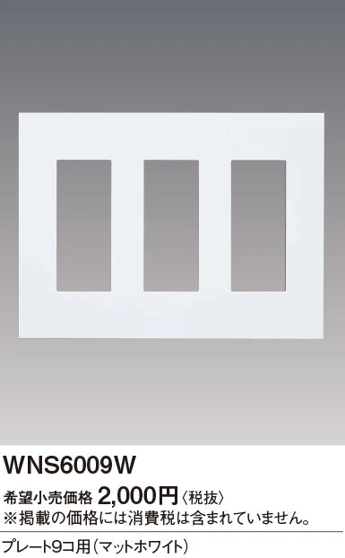 SO-STYLE WNS6009W – Wall Plate (9-Gang) – Matte White