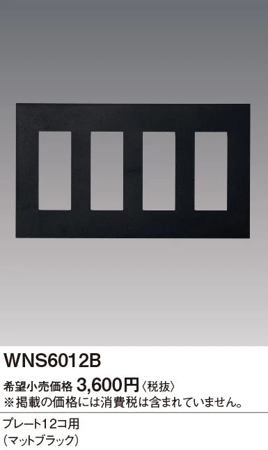 SO-STYLE WNS6012B – Wall Plate (12-Gang) – Matte Black