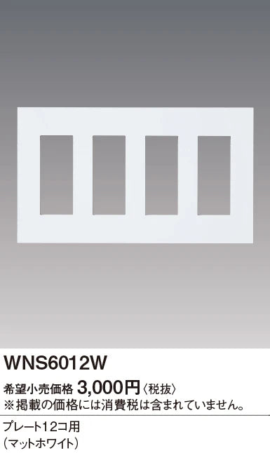 SO-STYLE WNS6012W – Wall Plate (12-Gang) – Matte White