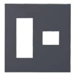 SO-STYLE WNS6074H – Wall Plate (4-Gang: 3+1 Configuration) – Matte Gray