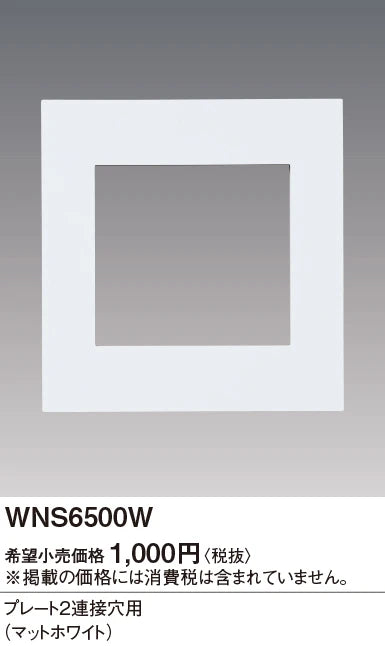 SO-STYLE WNS6500W – Wall Plate (2 Connection Ports) – Matte White
