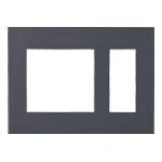 SO-STYLE WNS6503H – Wall Plate (2 Connection Ports + 3-Gang) – Matte Gray
