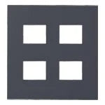 SO-STYLE WNS6704H – Fire-Resistant Plate (4-Gang: 2+2 Configuration) – Matte Gray