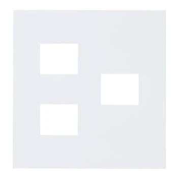SO-STYLE WNS6773W – Fire-Resistant Plate (3-Gang: 2+1 Configuration) – Matte White