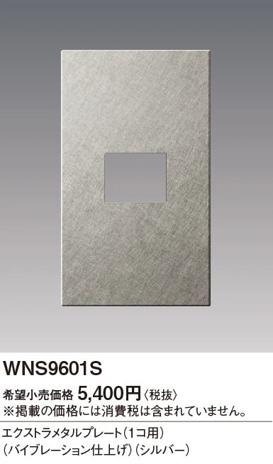 SO-STYLE WNS9601S – Extra Metal Plate (1-Module) – Vibration Finish – Silver