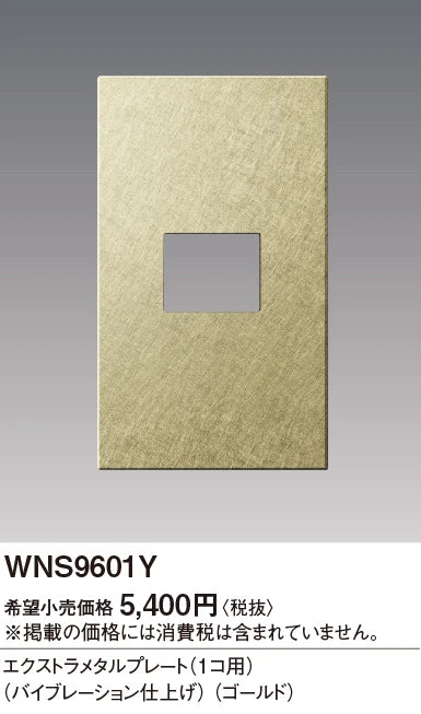 SO-STYLE WNS9601Y – Extra Metal Plate (1-Module) – Vibration Finish – Gold
