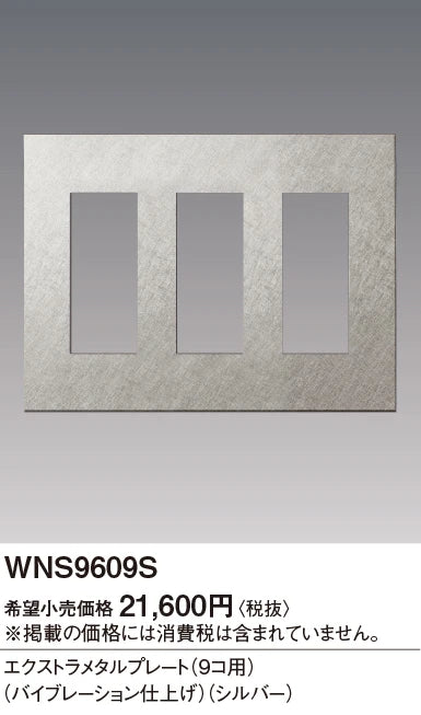 SO-STYLE WNS9609S – Extra Metal Plate (9-Module) – Vibration Finish – Silver