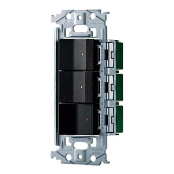WNSS51558B SO-STYLE埋込スイッチセット(ほたるスイッチC×2、パイロットスイッチC0.5A)(マットブラック)