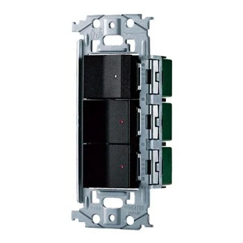 WNSS51588B SO-STYLE埋込スイッチセット(ほたるスイッチC、パイロットスイッチC0.5A×2)(マットブラック)
