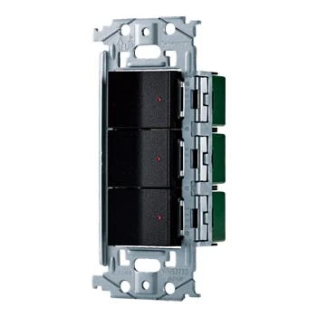 WNSS51777B SO-STYLE埋込スイッチセット(パイロットスイッチC4A×3)(マットブラック)