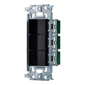 WNSS51888B SO-STYLE埋込スイッチセット(パイロットスイッチC0.5A×3)(マットブラック)