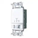 WTA1614W Advance Series Toilet Wall-Mounted Automatic Switch with Heat Sensor (for Ventilation Fan Connection) (Continuous Light Time Adjustable from 10 Seconds to 30 Minutes) (Brightness Sensor Included) (Matte White)