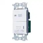 WTA53218W Advance Series Recessed Electronic Continuous Ventilation Switch (with Filter Cleaning Notification Timer) (High/Low Switch) (Matte White)