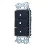 WTA5498BK Advance Series Push Button Switch Set for Recessed Electric Shutter (3a Contact) (Matte Black)