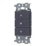 WTA5498HK Advance Series Push Button Switch Set for Recessed Electric Shutter (3a Contact) (Matte Gray)