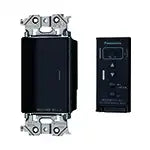 WTA56713B Advance Series Remote Control (2-wire, Main Unit, 3-Way Wiring Compatible) (Reverse Phase Dimming, 3-Channel) (Compatible with 3.2A LEDs) (Matte Black)