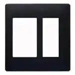 WTA7312BK Advance Simple Fire-Resistant Switch and Outlet Plate (Dual-Phase) (Matte Black)