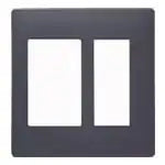 WTA7312HK Advance Simple Fire-Resistant Switch and Outlet Plate (Dual-Pole) (Matte Gray)