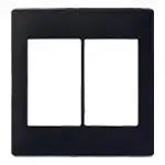 WTA7326BK Advance Simple Fire-Resistant Switch Plate (Dual-Gang) (Matte Black)