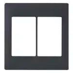 WTA7326HK Advance Simple Fire-Resistant Switch Plate (Dual-Gang) (Matte Gray)