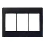 WTA7339BK Advance Simple Fireproof Switch Plate (3-Way) (Matte Black)