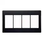 WTA7342BK Advance Simple Fireproof Switch Plate (4-Way) (Matte Black)