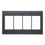 WTA7342HK Advance Simple Fire-Resistant Switch Plate (4-Way) (Matte Gray)