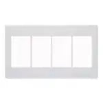WTA7342WK Advance Simple Fire-Resistant Switch Plate (4-Way) (Matte White)