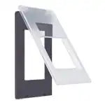 WTA73513BK Advance Simple Fireproof Switch Plate with Protective Cover (for Single-Handle Triple-Handle Top Covers) (Black)