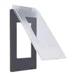 WTA7351BK Advance Simple Fireproof Switch Plate with Protective Cover (Single-Slot) (Black)