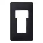 WTA75124BK Advance Simple Fireproof Switch and Outlet Plate (for Switch and 2 Outlets) (with Insulation Frame) (Matte Black)